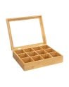 Caja para Té de Bambú con Compartimentos