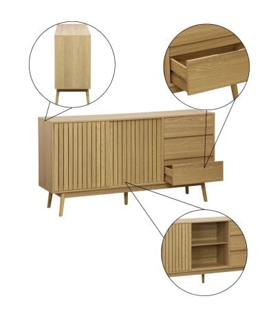 Aparador TREND de Chapa de Fresno