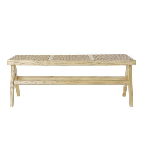 Banco Pie de Cama Olmo Ratán Natural