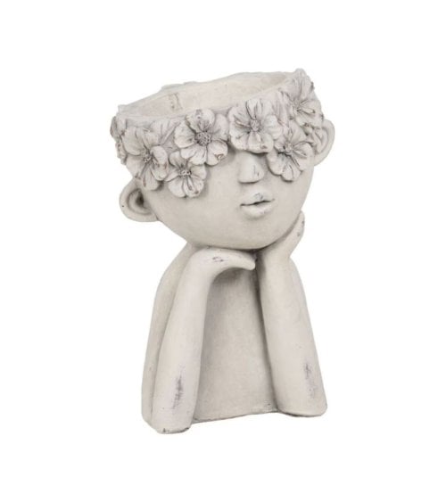 Macetero de Arcilla Forma de Niña