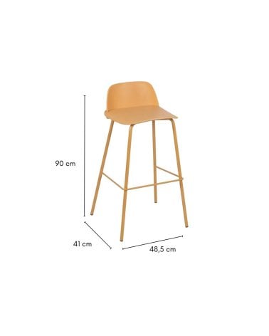 Taburete Alto de Plástico y Metal