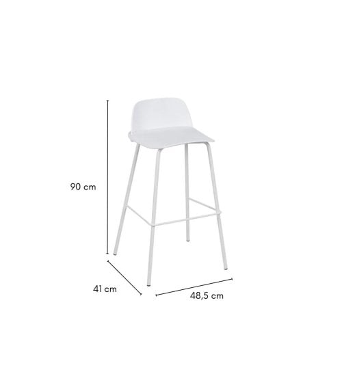 Taburete Alto de Plástico y Metal