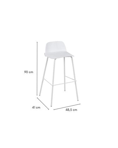 Taburete Alto de Plástico y Metal