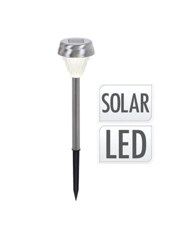 Pincho Solar para Jardín de Acero Inox