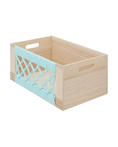 Caja Australie de Macramé y Madera