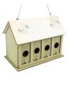 Casita para Pájaros Verde con 4 Secciones