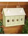 Casita para Pájaros Verde con 4 Secciones