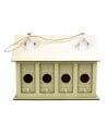 Casita para Pájaros Verde con 4 Secciones