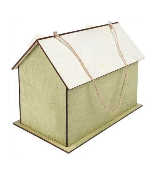 Casita para Pájaros Verde con 4 Secciones