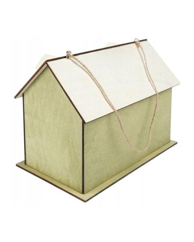 Casita para Pájaros Verde con 4 Secciones