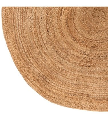 Alfombra Circular de Yute Natural