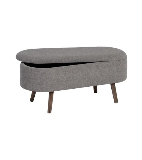 Pie de Cama con Almacenaje de Madera