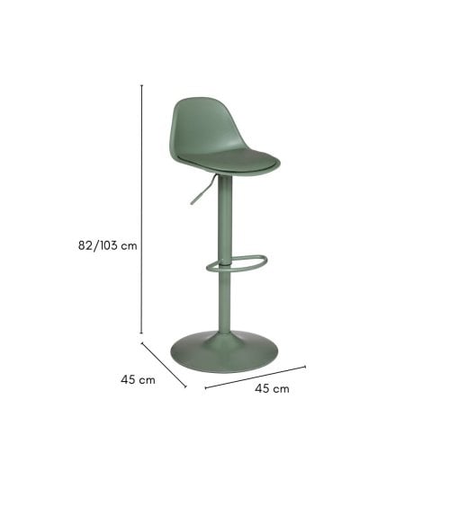 Taburete Alto Regulable de Plástico y Metal