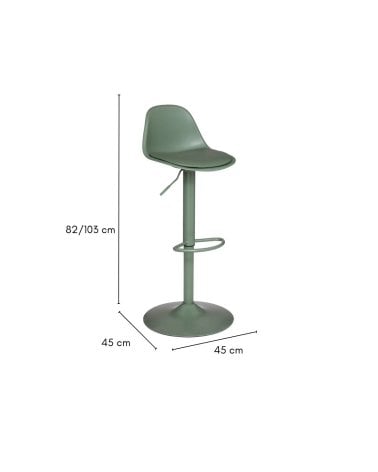 Taburete Alto Regulable de Plástico y Metal