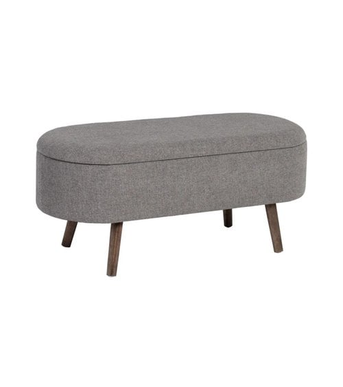 Pie de Cama con Almacenaje de Madera