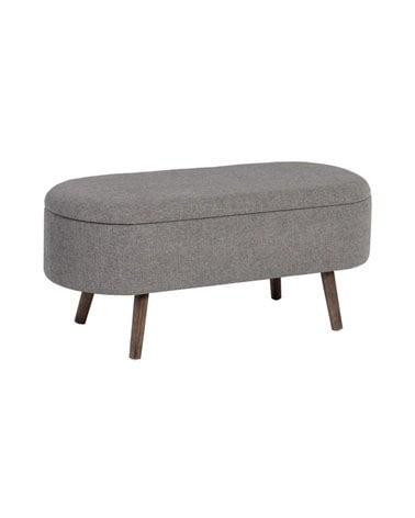 Pie de Cama con Almacenaje de Madera