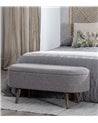 Pie de Cama con Almacenaje de Madera
