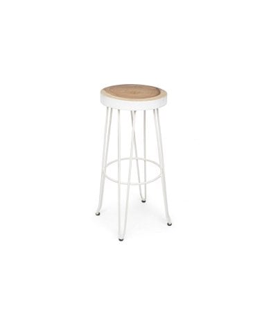 Taburete Alto de Madera y Metal Rakel