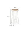 Taburete Alto de Madera y Metal Rakel