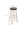 Taburete Alto de Madera y Metal Rakel