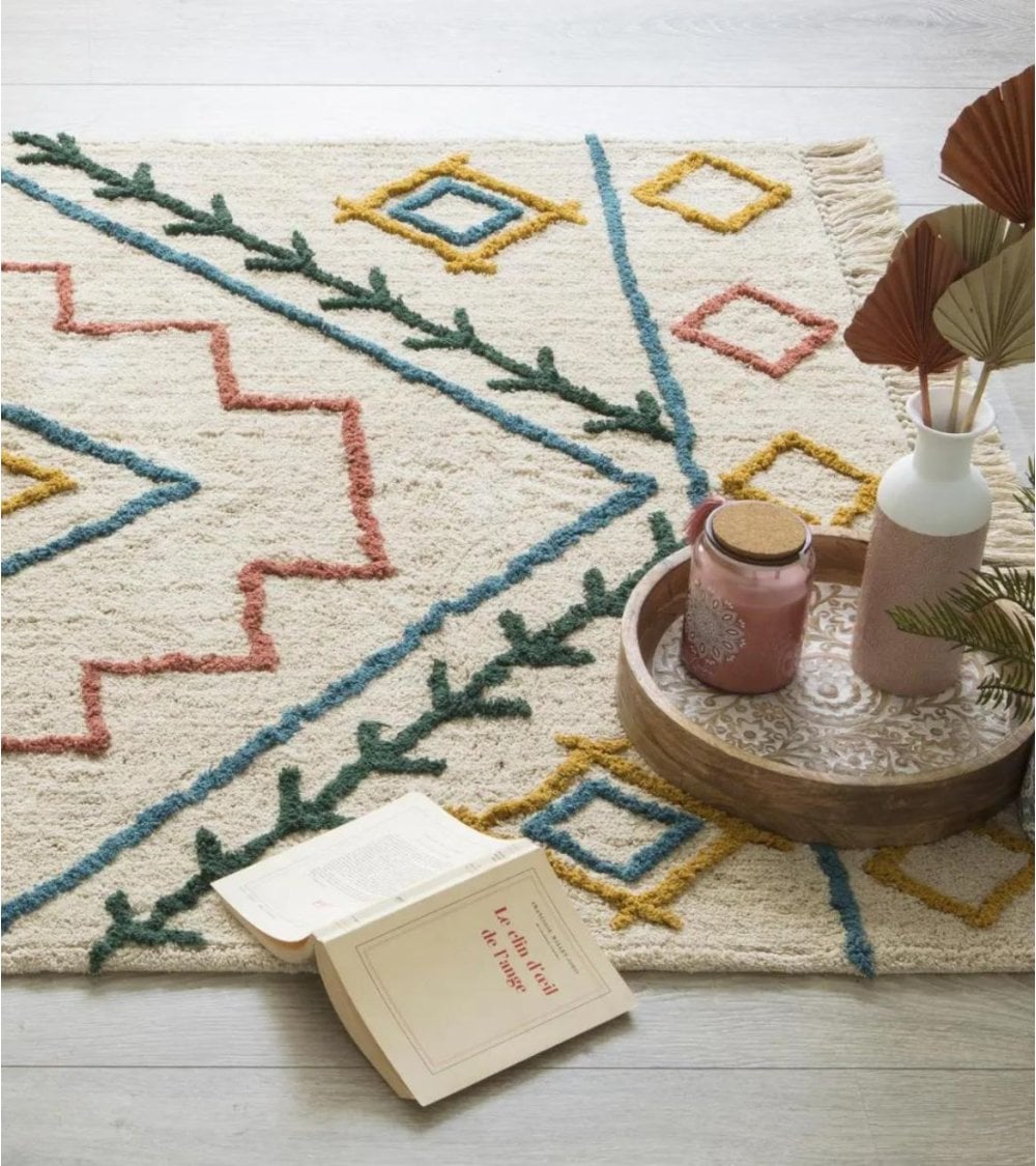 Alfombra Eddy Boho con Tejido Colorido