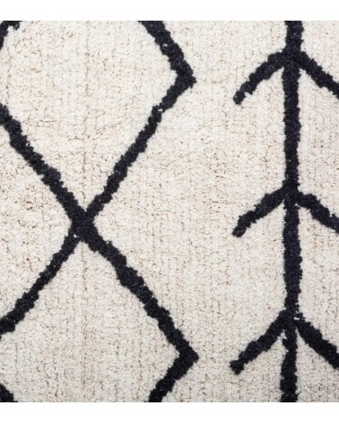 Alfombra Eddy Boho con Tejido Blanco y Negro