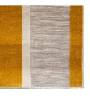 Alfombra Ocre con Arte Geométrico