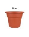 Maceta Estilo Barro con Plato Greentime