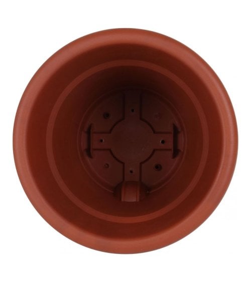 Maceta Estilo Barro con Plato Greentime