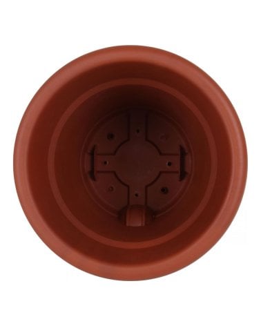 Maceta Estilo Barro con Plato Greentime