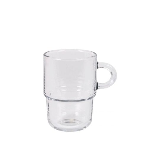 Set de 6 Tazas de Cristal Apilables