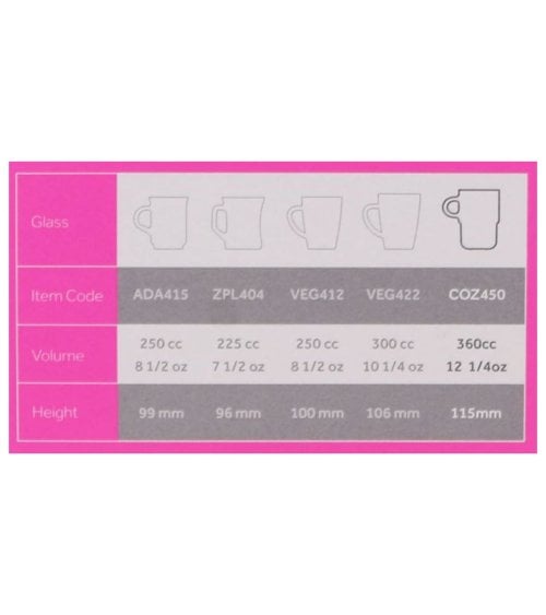 Set de 6 Tazas de Cristal Apilables