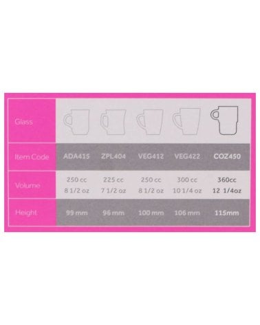 Set de 6 Tazas de Cristal Apilables