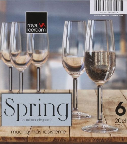 Set de 6 Copas de Champagne Flauta Spring