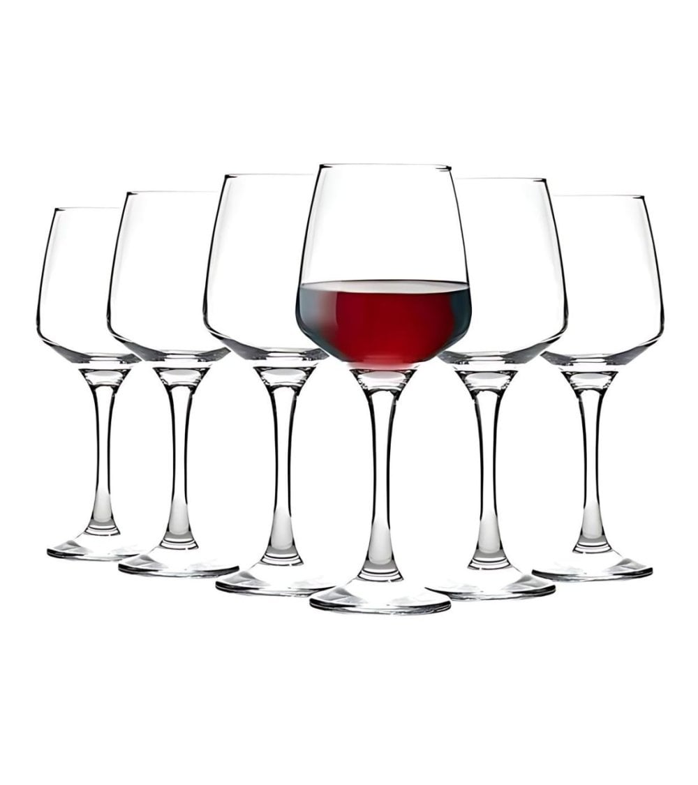 Set de 6 Copas Tulipán Largo para Vino
