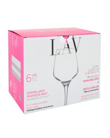 Set de 6 Copas Tulipán Largo para Vino