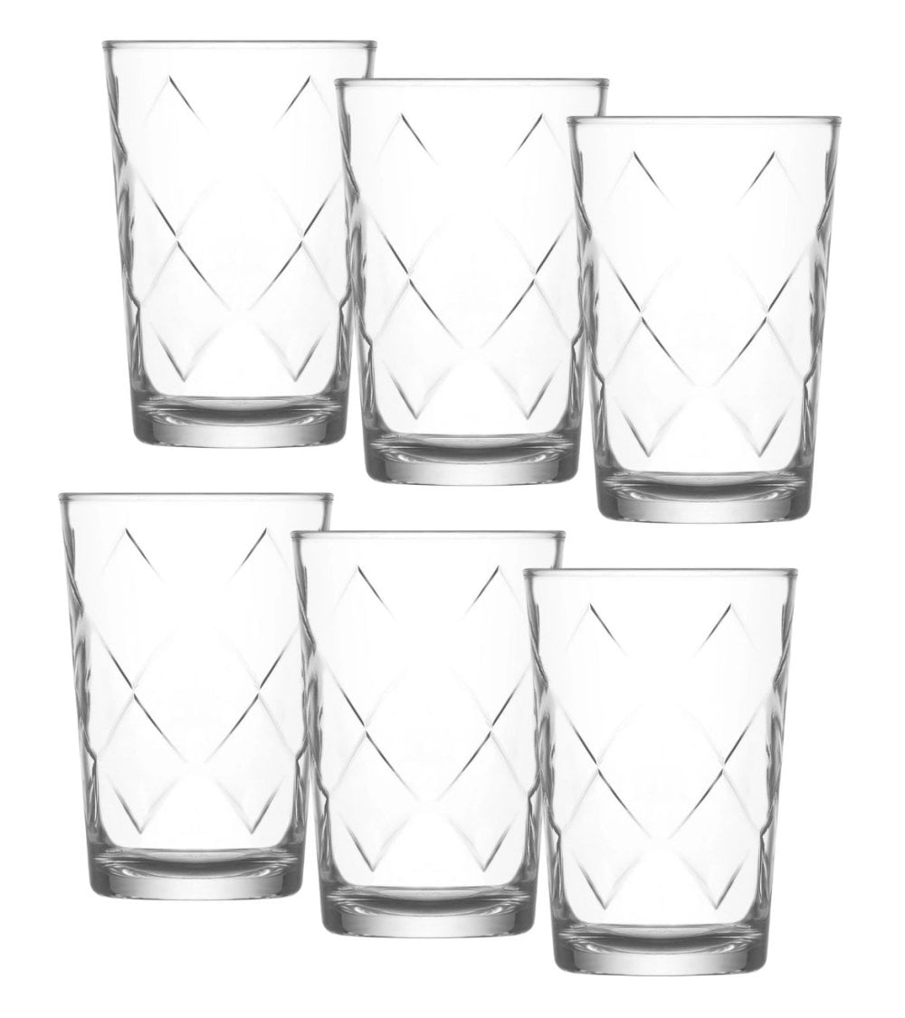 Set de 6 Vasos Mevsim con Diseño de Rombos
