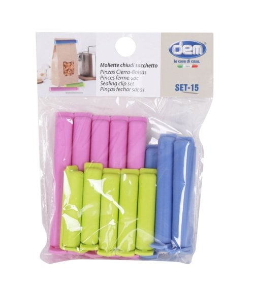 Set de 15 Pinzas para Sellar Bolsas