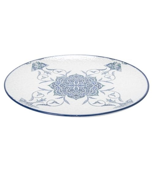 Plato Bajo de Porcelana Rosetta Brillo