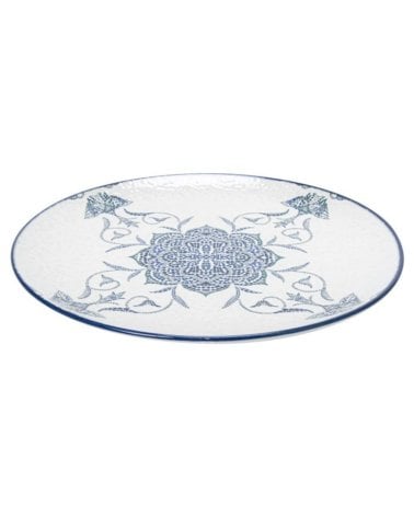 Plato Bajo de Porcelana Rosetta Brillo
