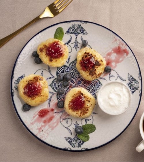 Plato Bajo de Porcelana Rosetta Brillo