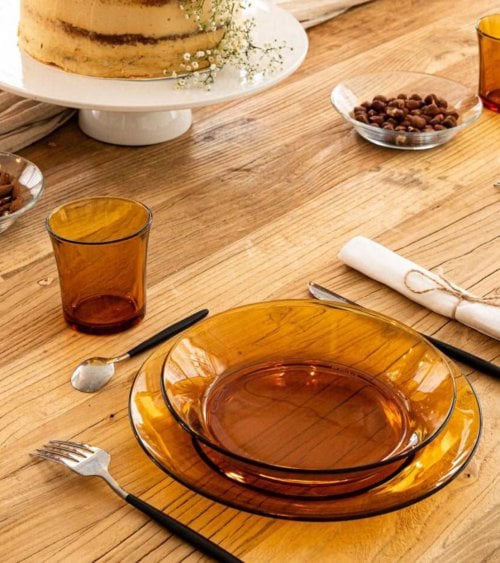 Plato Hondo Ambar Lys de Duralex