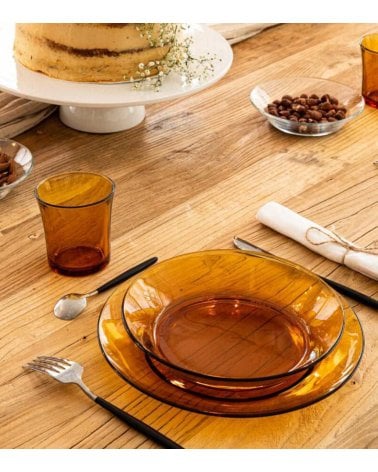 Plato Hondo Ambar Lys de Duralex