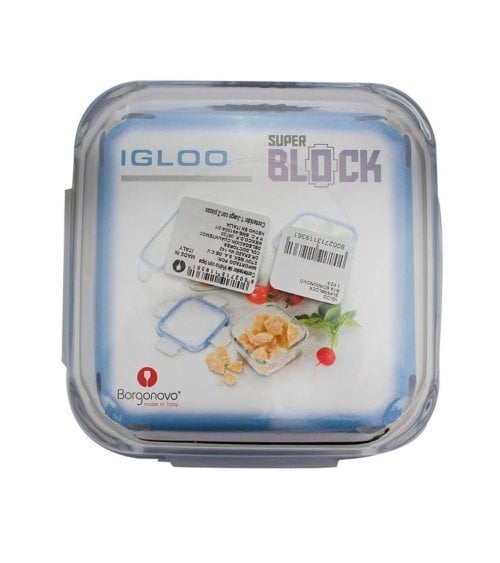 Fiambrera Hermética de Vidrio Azul