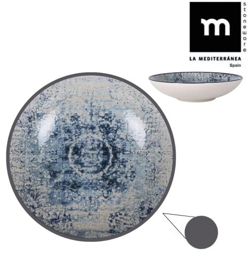 Plato Hondo de Porcelana Electra