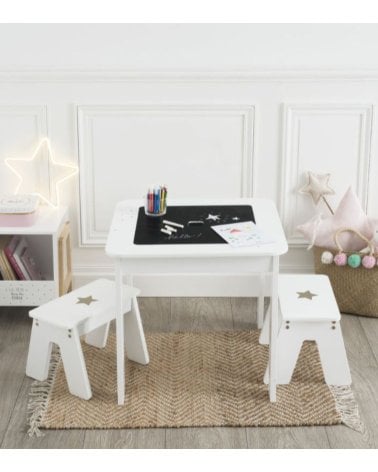 Mesa Infantil con Tapa Reversible y Taburetes