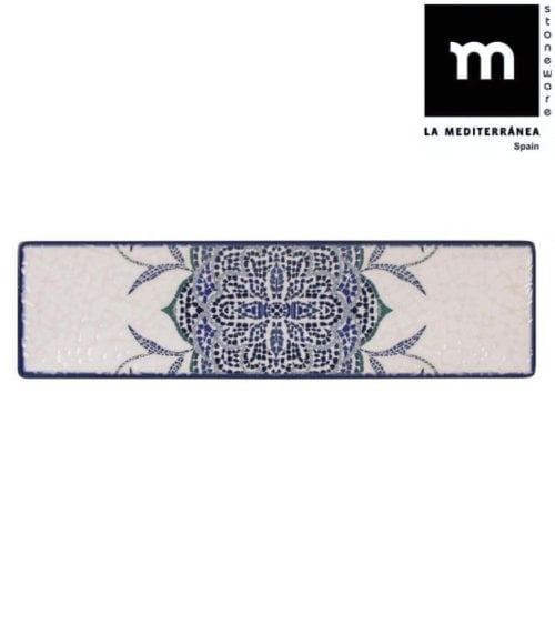 Fuente Rectángular de Porcelana Rosetta Brillo