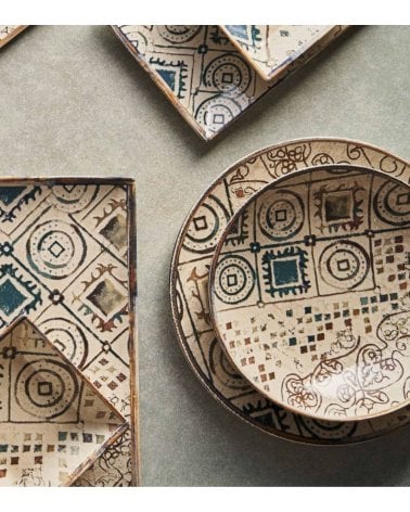 Bajo Plato de Porcelana Grecia