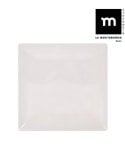 Plato Llano Cuadrado Ivory de Gres