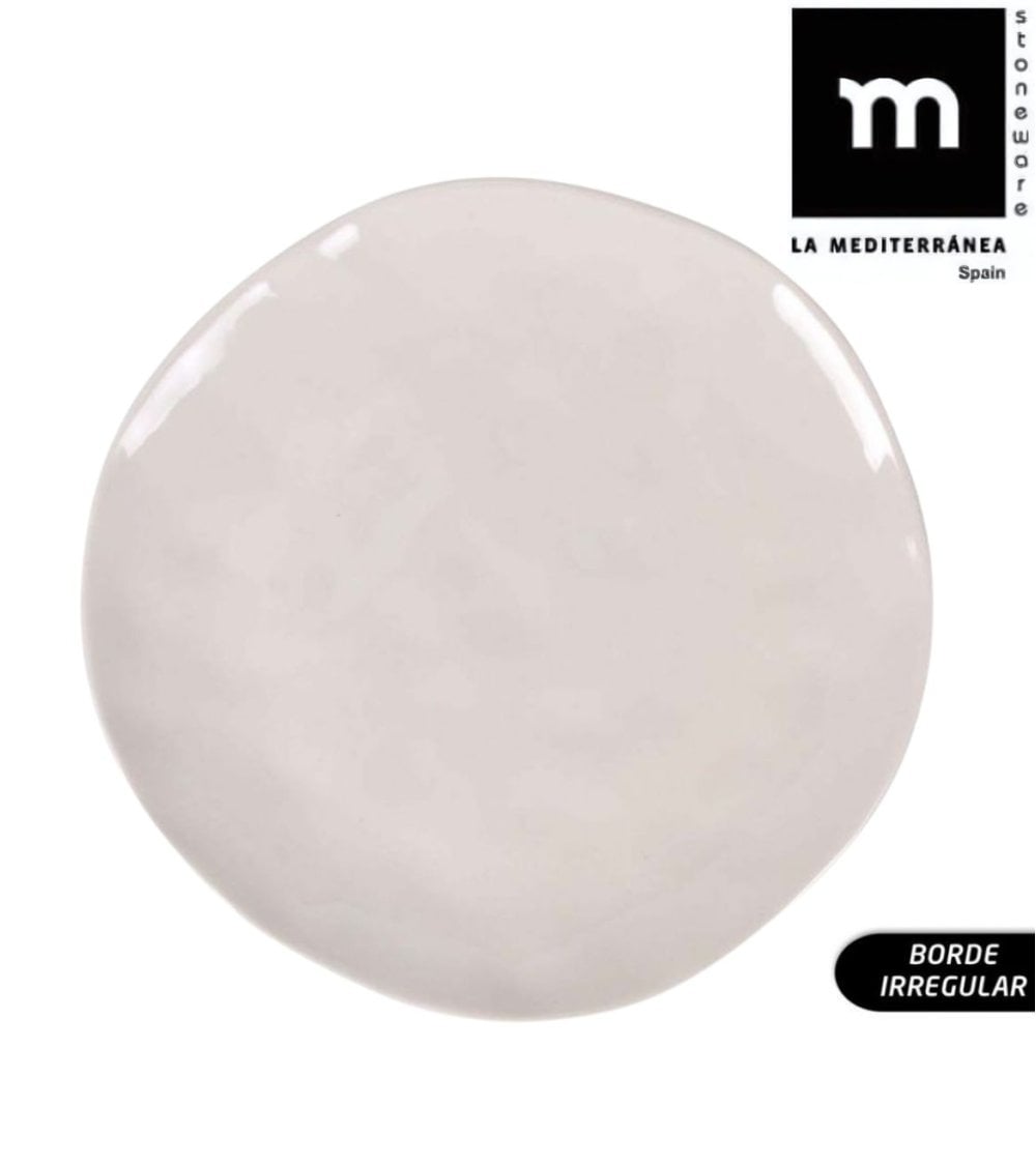 Plato Llano Iberica con Borde Irregular